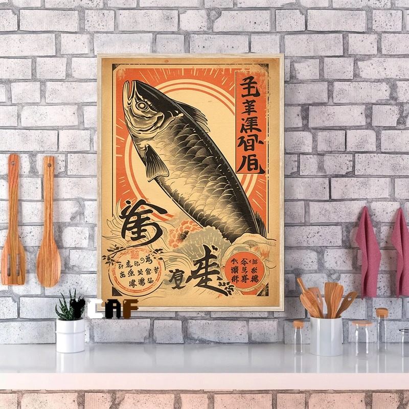 Vintage japon gıda posteri tuv - Japanese Food Lifestyle incelemesi ve fiyatı