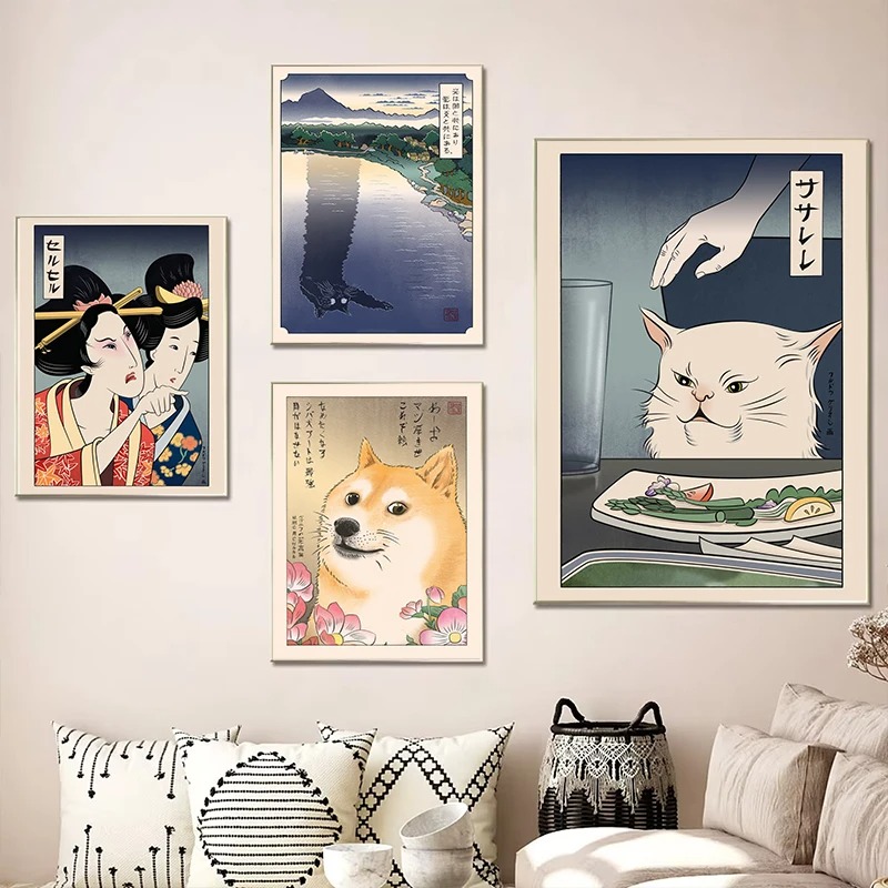 Japon Ukiyoe Tarzı Poster Bask - Japanese Lifestyle At Home incelemesi ve fiyatı