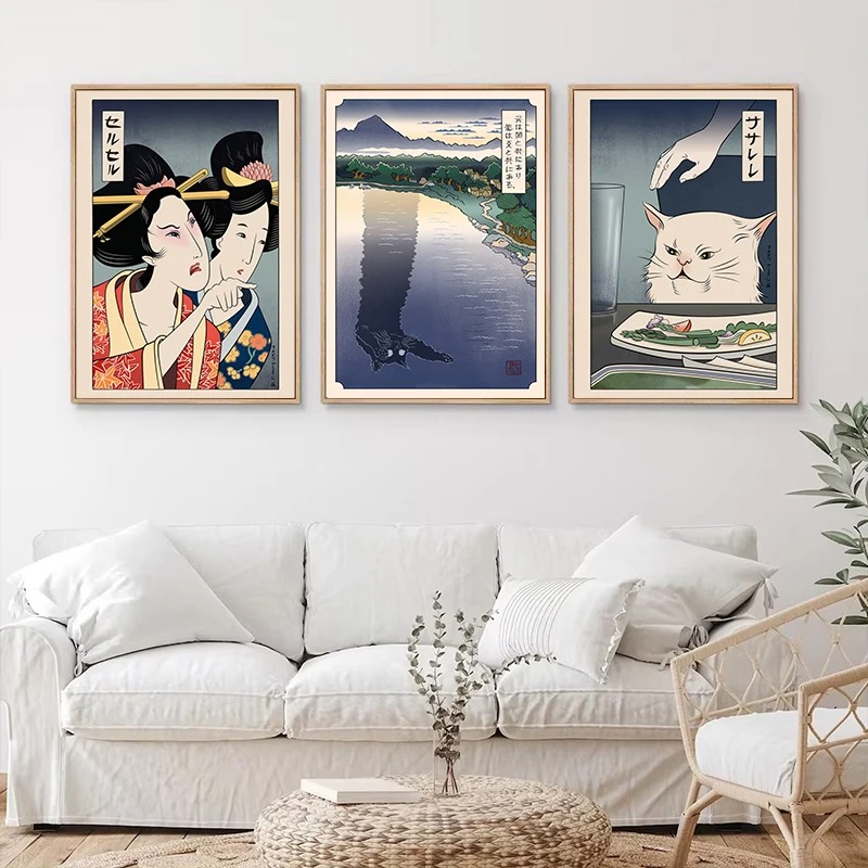 Japon Ukiyoe Tarzı Poster Bask - Japanese Lifestyle At Home incelemesi ve fiyatı